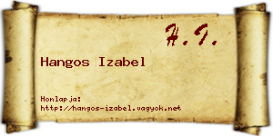 Hangos Izabel névjegykártya